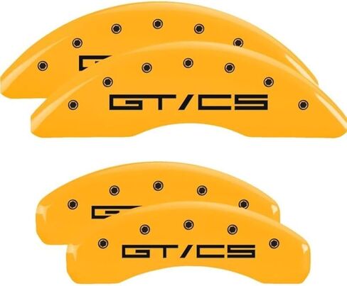 MGP Caliper Covers - Brake Caliper Covers 2015-2023 Ford Mustang (10200s) Front and Rear Set - Mustang / 5.0 Logo - Red in Saudi Arabia