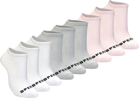 Sperry Women's 9-Pack Low Cut Ankle Socks – Breathable, Moisture-Wicking, Cushioned, No-Show Fit for Everyday & Athletic Wear in Saudi Arabia