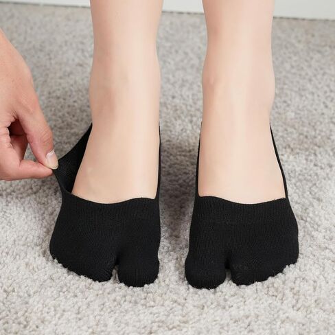 جوارب تابي، 5 أزواج من الجوارب ذات الوجه بالتخبط، جورب تابي للنساء منقسم عند أصابع القدم، جورب قطني مسطح، جورب قارب أسود، قصة منخفضة للأحذية الرياضية، جوارب غير مرئية، لا تظهر جوارب مضحكة in Kuwait