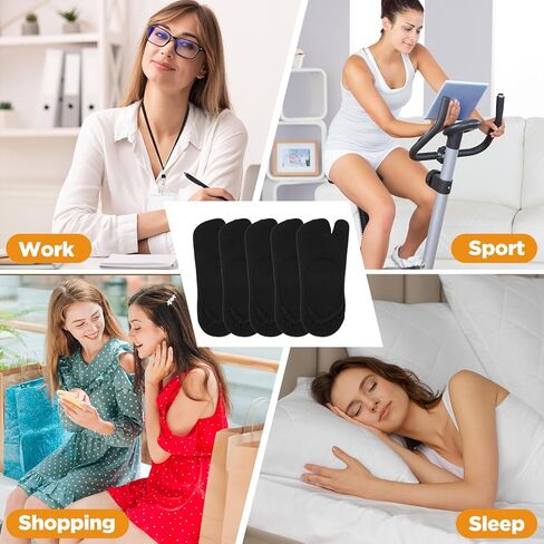 جوارب تابي، 5 أزواج من الجوارب ذات الوجه بالتخبط، جورب تابي للنساء منقسم عند أصابع القدم، جورب قطني مسطح، جورب قارب أسود، قصة منخفضة للأحذية الرياضية، جوارب غير مرئية، لا تظهر جوارب مضحكة in Kuwait