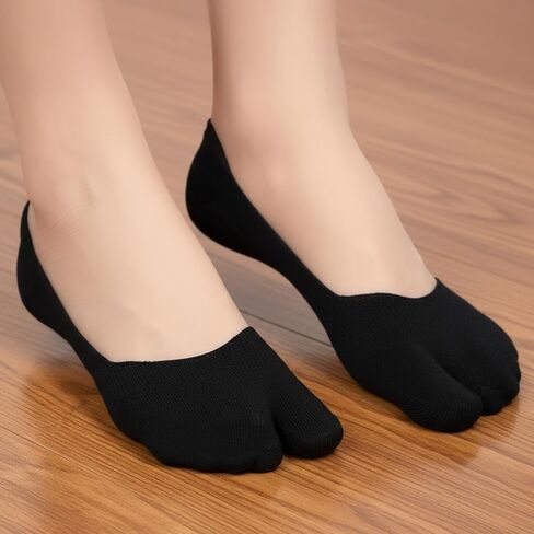 جوارب تابي، 5 أزواج من الجوارب ذات الوجه بالتخبط، جورب تابي للنساء منقسم عند أصابع القدم، جورب قطني مسطح، جورب قارب أسود، قصة منخفضة للأحذية الرياضية، جوارب غير مرئية، لا تظهر جوارب مضحكة in Kuwait