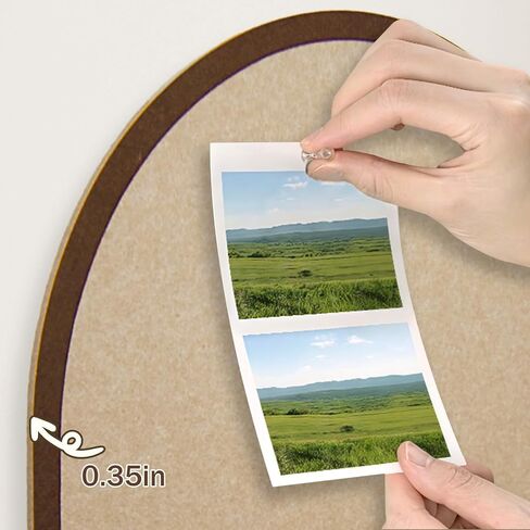 Large Cork Board Alternative, 23.6" x 31.5" Arch Felt Bulletin Board with 20 Wooden Pushpins & Safe Removable Adhesive Tabs, Display Board for School, Home, Office Boho Wall Decor(B-pinse) in Kuwait