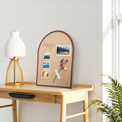 Large Cork Board Alternative, 23.6" x 31.5" Arch Felt Bulletin Board with 20 Wooden Pushpins & Safe Removable Adhesive Tabs, Display Board for School, Home, Office Boho Wall Decor(B-pinse) in Kuwait