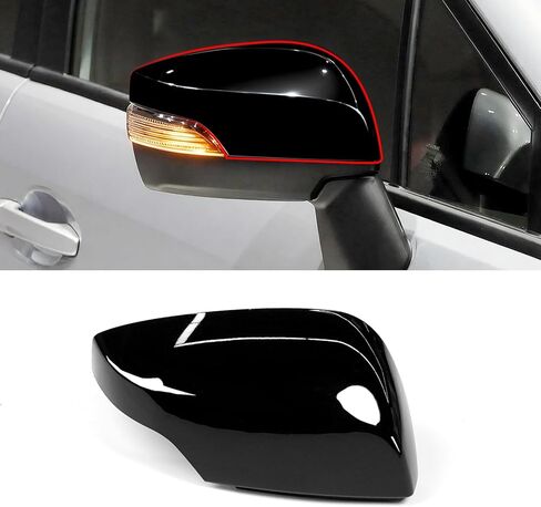 Yumzeco 1PC Compatible with Subaru Mirror Cover WRX/Impreza/Crosstrek/Legacy/Outback, Driver Side Subaru Mirror Cap W/Light Clip-on Replacement Replace for 91059VA030 SU1326102(Left,Glossy Black) in Kuwait