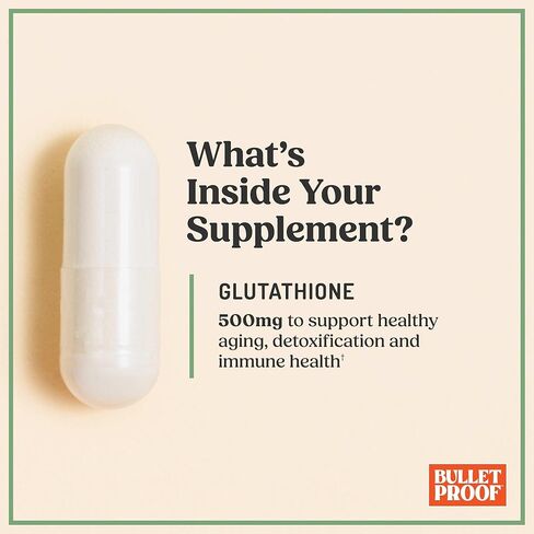 Bulletproof Liposomal Glutathione Force Antioxidant Capsules, 30 Count, Supplement for Liver Health and Immune Support, 30 Servings in Kuwait