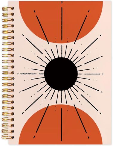 WUCHJ Boho Sunshine Notebook, Mid Century Modern Sun Sunset Sunrise Journal, Orange Green Sun Sunshine Notebook Journal for Note Taking, Boho Gifts for Women Men, 5.5x8.3 Inch in Saudi Arabia