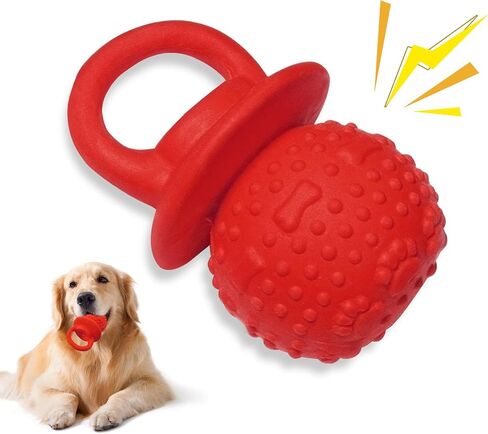 Latex Chew Dog Toys, Novelty Squeaky Pacifier Dog Toys for Teething Puppies, Mild Chewing Small, Medium, Large Dogs, Pet Dogs Supplies Newborn Puppy Gift in Kuwait