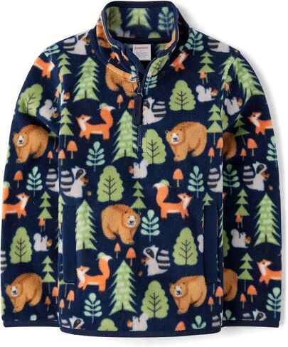 Gymboree Boys' and Toddler Long Sleeve Cozy Microfleece Half Zip Jacket in Kuwait