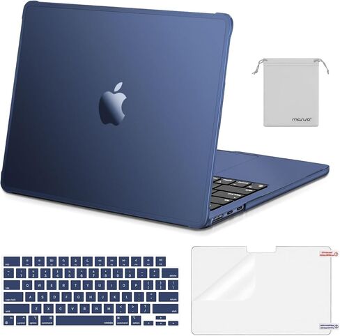 MOSISO for MacBook Air 13 inch Case M5 2026 M4 M3 M2 2025-2022 A3449 A3240 A3113 A2681, Matched Laptop Color,4 in 1 Kit TPU Bumper Reinforced Shock-Resistant Shell for MacBook Air 13.6, Sky Blue Clear in Saudi Arabia