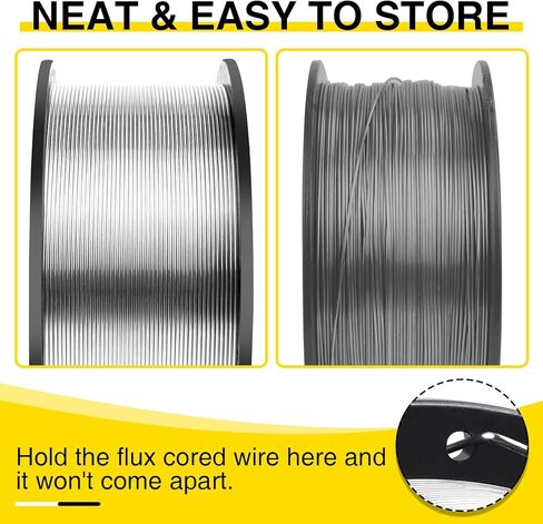 4 Packs 035 Flux Core Welding Wire, E71T-GS Gasless Mild Carbon Steel Mig Welding Wire, 2-Pound Spool Flux Core Wire Compatible with Most Welder in Kuwait