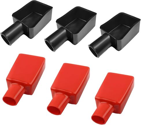 6PCS Battery Terminal Covers, Soft Rubber Car Insulating Battery Terminal Protector, Positive and Negative Poles Stud Cover Top Post Cap for Cars Trucks Motorcycles in Saudi Arabia