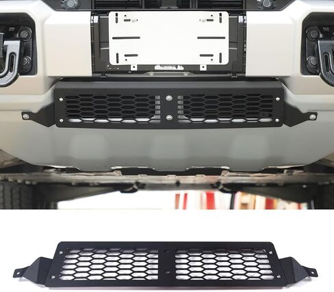 ملحقات حماية الشبكة الأمامية السفلية للسيارة، ملحقات حماية مدخل الهواء المتوافقة مع Hummer EV 2024 2025 2026، ملحقات شبكة المصد الأمامي (أسود) in Kuwait