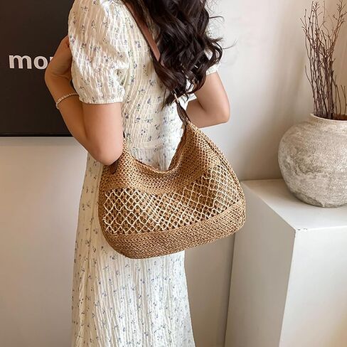 Cute Woven Fabric Tote Bag Y2k Purses Shoulder Handbag Purse Tote Bag for Women in Saudi Arabia