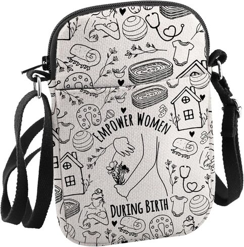 JNIAP Birth Worker Gift Empower Women During Birth Crossbody Bag Postpartum Doula Gift For Women in Saudi Arabia