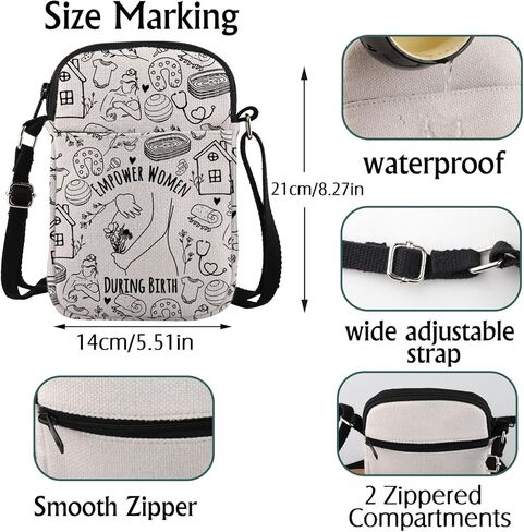 JNIAP Birth Worker Gift Empower Women During Birth Crossbody Bag Postpartum Doula Gift For Women in Saudi Arabia