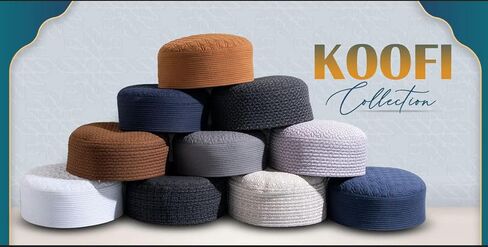 Kufi Hat for Men Soft Fabric Prayer Hat for Men - Warm Muslim Hat for Men- Beanie Prayer Kufi- Muslim Kufi for Men in Saudi Arabia