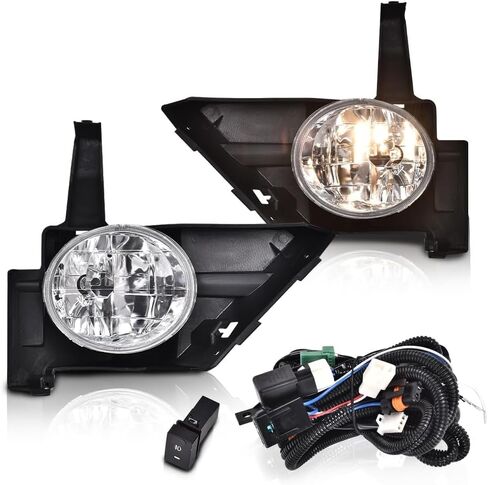 GRAND ORANGE LED Fog Light Compatible With 2018 2019 2020 Honda Fit Driver & Passenger Side Fog Lamps Clear Lens Black Housing in Saudi Arabia