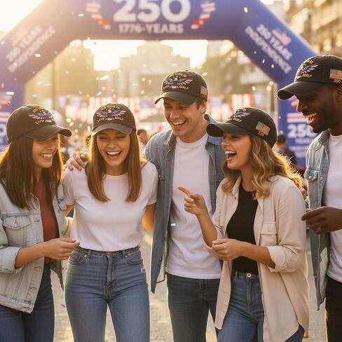 Embroidery 250th Anniversary Baseball Cap，250 Years of Freedom Embroidered Hat，1776-2026，Gifts Suitable for Men and Women in Saudi Arabia
