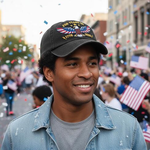 Embroidery 250th Anniversary Baseball Cap，250 Years of Freedom Embroidered Hat，1776-2026，Gifts Suitable for Men and Women in Saudi Arabia