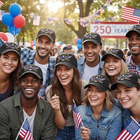 Embroidery 250th Anniversary Baseball Cap，250 Years of Freedom Embroidered Hat，1776-2026，Gifts Suitable for Men and Women in Saudi Arabia