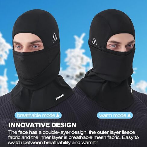 Balaclava Ski Mask, Fleece Thermal Winter Face Mask for Men Women, Cold Weather Gear for Skiing Motorcycle Hunting in Kuwait