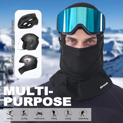 Balaclava Ski Mask, Fleece Thermal Winter Face Mask for Men Women, Cold Weather Gear for Skiing Motorcycle Hunting in Kuwait