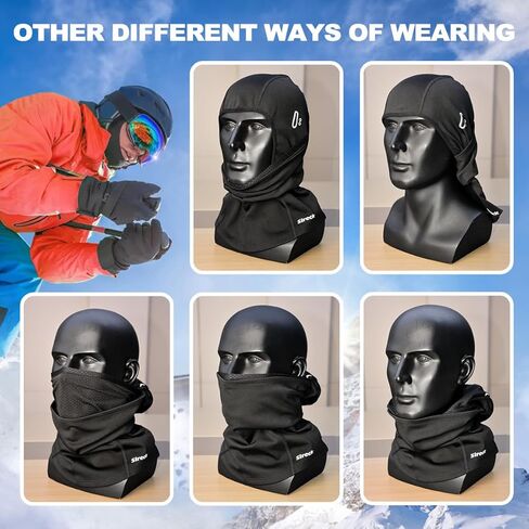 Balaclava Ski Mask, Fleece Thermal Winter Face Mask for Men Women, Cold Weather Gear for Skiing Motorcycle Hunting in Kuwait