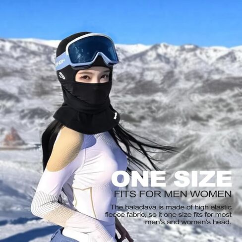 Balaclava Ski Mask, Fleece Thermal Winter Face Mask for Men Women, Cold Weather Gear for Skiing Motorcycle Hunting in Kuwait