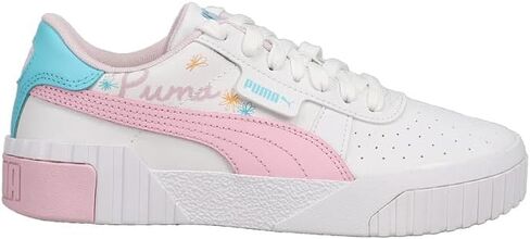 حذاء رياضي كاجوال برباط من PUMA Kids Girls Cali Spring Sketchbook - وردي، أبيض in Saudi Arabia
