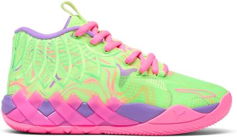 PUMA Kids Boys Mb.01 Inverse Toxic Lace Up Sneakers Shoes Casual - Purple in Saudi Arabia