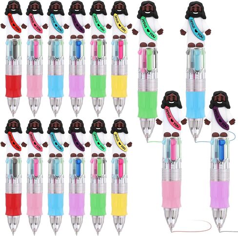 Bememo 50pcs Funny Pens Multi-color in One Cute Christian Ballpoint Pens for Employee Appreciation, Christmas, Party Rewards (Mixed Jesus) in Saudi Arabia