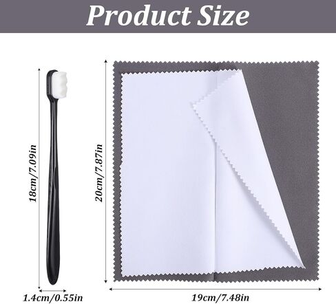 Jewelry Cleaning Cloth Silver Polishing Cloth Jewelry Silver Cleaning Kit with Ultra-Soft Brushes Polish Cloths Polishing for Clean Gold Diamonds Platinum Gemstones Coins Silverware 4pcs in Kuwait