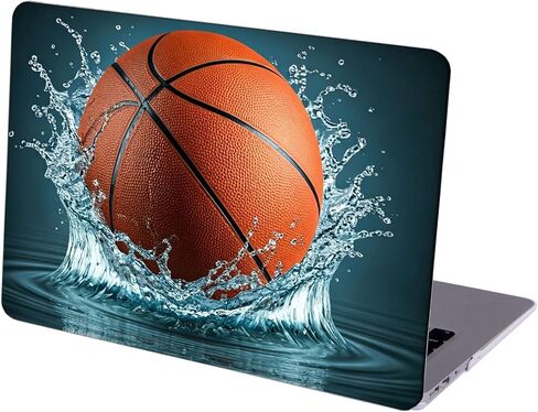 Compatible with MacBook Air 13.6-inch, Hard Shell Case with Keyboard Cover and Screen Protector (A2681, M2 chip / A3113, M3 chip / A3240, M4 chip, 2022-2025 Release) - Basketballs MC21376 in Saudi Arabia