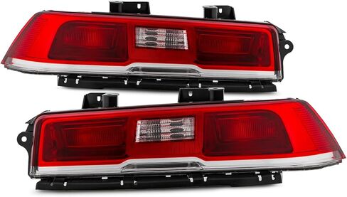 AKKON - Fits 2014-2015 Chevy Camaro [Incandescent Model] Dark Red Tail Lights Brake Lamp Pair Driver Left+Passenger Right Replacement in Saudi Arabia