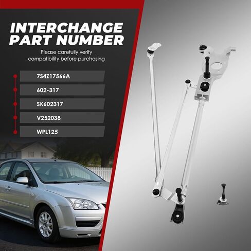 Windshield Wiper Linkage Compatible with Focus 2006-2007 602-317 7S4Z17566A SK602317 WPL125 V252038 in Saudi Arabia