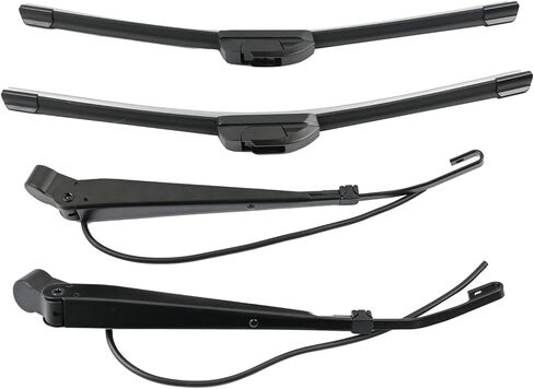 1 Pair Front Windshield Wiper Arm & 18" Blade Kit R236002 Compatible With Peterbilt 379 1990-2007, Length 14.2 inches Short Wiper Arm in Saudi Arabia