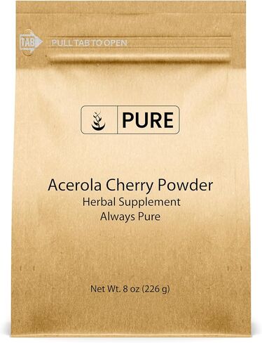 PURE ORIGINAL INGREDIENTS Acerola Cherry Powder 8oz Non-GMO, Gluten Free, Eco-Friendly Packaging in Saudi Arabia
