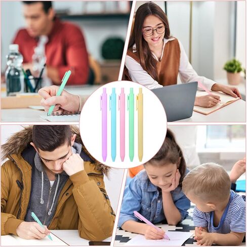 100 قطعة من أقلام حبر الجل السائبة، أقلام لطيفة بضغط 0.5 مم قابلة للسحب، نقطة دقيقة للتجفيف السريع بالحبر الأسود، 5 ألوان من لوازم المكتب الباستيل ذات قبضة كتابة ناعمة للمجلات، وسادات الملاحظات in Kuwait