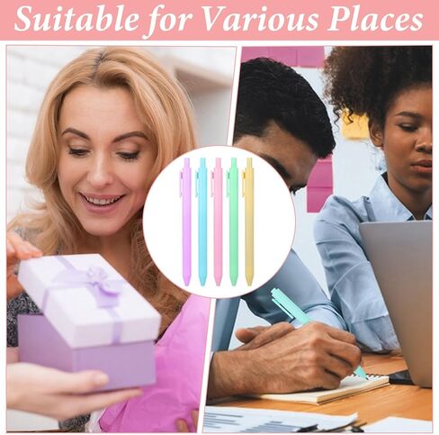 100 قطعة من أقلام حبر الجل السائبة، أقلام لطيفة بضغط 0.5 مم قابلة للسحب، نقطة دقيقة للتجفيف السريع بالحبر الأسود، 5 ألوان من لوازم المكتب الباستيل ذات قبضة كتابة ناعمة للمجلات، وسادات الملاحظات in Kuwait