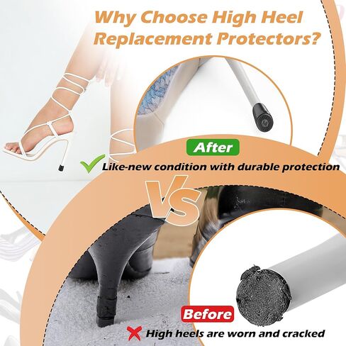 واقيات الكعب العالي، أغطية الكعب المضادة للانزلاق وتقليل الضوضاء، أغطية الكعب المطاطية القابلة لإعادة الاستخدام للأحذية النسائية، أسود وعاري (عاري) in Kuwait