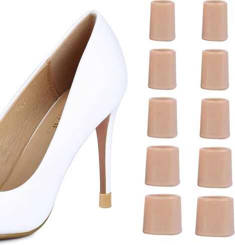 واقيات الكعب العالي، أغطية الكعب المضادة للانزلاق وتقليل الضوضاء، أغطية الكعب المطاطية القابلة لإعادة الاستخدام للأحذية النسائية، أسود وعاري (عاري) in Kuwait