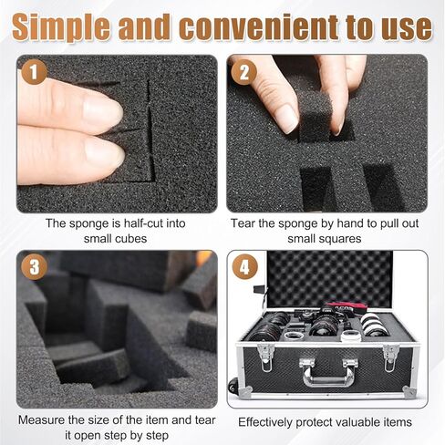 4 Pack Pick and Pluck Foam Inserts, 16 x 12 x 2 Inch Foam Sheets for Crafts, Toolboxes, Storage Drawer, Foams Padding Polyethylene Sheets, Closed Cell Foams, Home Storage Organizer in Kuwait