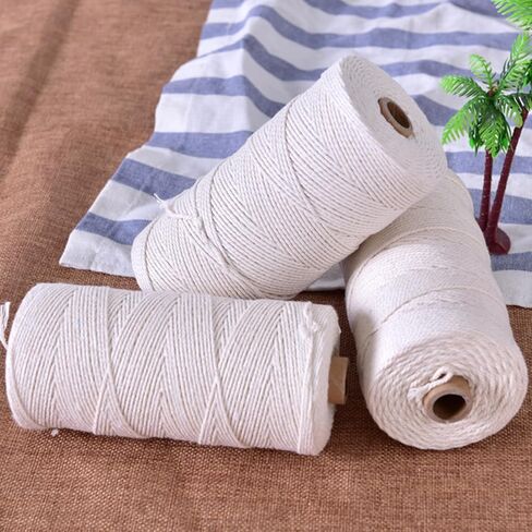 Butchers Twine for Cooking, Baking and Crafts, 328 Feet 3Ply 1mm Cotton Bakers Twine, Safe Cooking String for Tying Meat, Trussing Turkey, Roasting and Packing (Beige) in Saudi Arabia