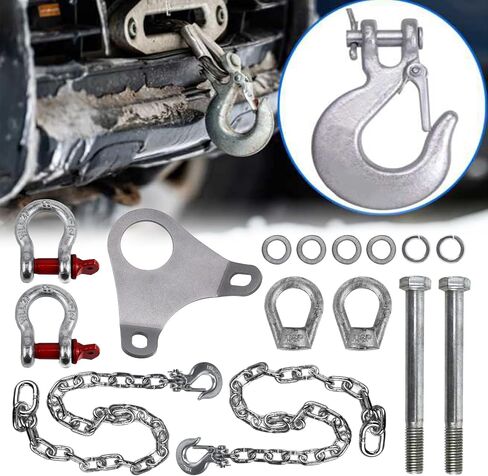 Trailer Ultimate Connection Safety Chains Kit - 5th Wheel & Gooseneck | High-Strength Material, Suitable for Various Trailers | Easy Installation, Ideal Choice for Trailer Enthusiasts in Saudi Arabia