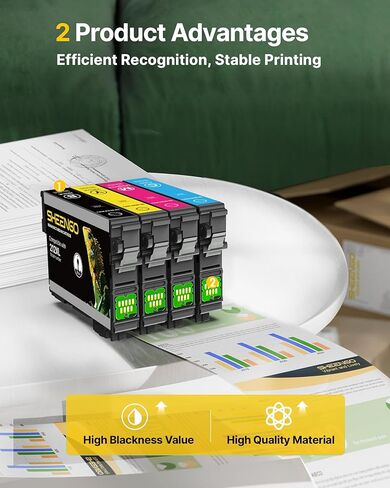 212XL 212 Ink Cartridges Remanufactured for Epson 212 Ink Cartridge 212 XL T212XL T212 Combo Pack High Yield Work with Expression Home XP-4100 XP-4105 Workforce WF-2830 WF-2850 Printer Ink (4 Pack) in Kuwait