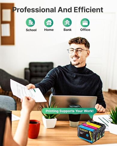 212XL 212 Ink Cartridges Remanufactured for Epson 212 Ink Cartridge 212 XL T212XL T212 Combo Pack High Yield Work with Expression Home XP-4100 XP-4105 Workforce WF-2830 WF-2850 Printer Ink (4 Pack) in Kuwait