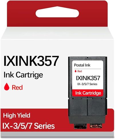 IXINK357 Neopost Compatible Ink Cartridge Replacement for IX3 IX5 IX7 Pro Series Mailing Systems Postage Meter Fluorescent Red Postage Ink in Kuwait