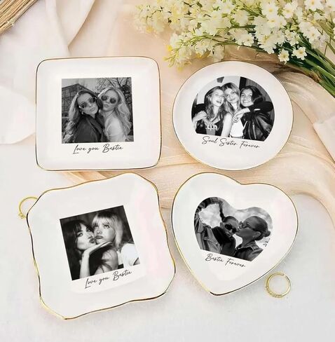 UrbanNEST Personalized Friendship Jewelry Dish, Sister Jewelry Dish, Custom Besties Gifts, Bff Gifts, Friendship Gift, Best Friend Gift for Women, Customized Jewelrys Plate, Birthday, Christmas 2 in Saudi Arabia