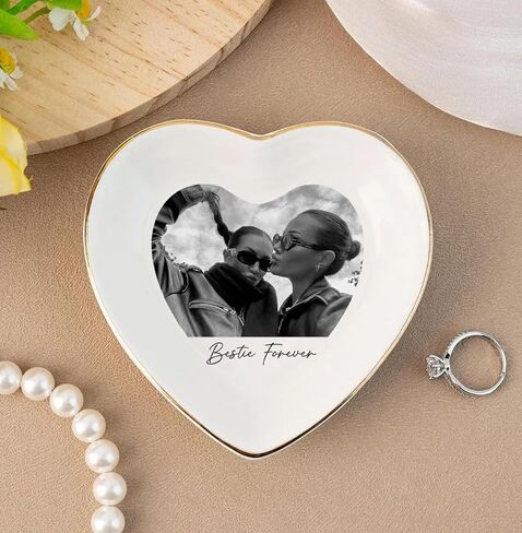 UrbanNEST Personalized Friendship Jewelry Dish, Sister Jewelry Dish, Custom Besties Gifts, Bff Gifts, Friendship Gift, Best Friend Gift for Women, Customized Jewelrys Plate, Birthday, Christmas 2 in Saudi Arabia