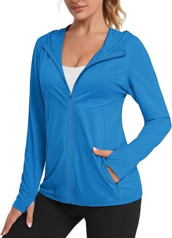 TACVASEN Women's Sun Hoodies Lightweight Jacket for Women Zip Up UPF 50+ UV Shirt Long Sleeves in Saudi Arabia